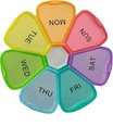 Extra Large Weekly Pill Box 7 Dag, Leuke pil Case Organisator, Pillencontainer, Kleurrijke Medicine Pillen Organisator voor Vitamine Visolie Softgels, Tabletten, Gummies Medicatie Supplementen