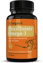 FlexxiJoints Omega-3 Hip and Joint Supplement • Green-Lipped Mussel Omega-3 Oil for Dogs • 100% Nieuw-Zeeland Green-Lipped Mussels (60 Softgels)