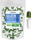 XPRS Nutra Formaat 0 Lege capsules - 500 Telle Lege Gelatine Capsules - Pillen DIY Capsule Vulling - Pure Bovine Pill Gel Caps for Do-It-Yourself Supplements (Groen/Wit)