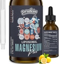 Liposomale Magnesium citraat druppels voor Gut and Bone Health, Mood and Stress Management, krachtige formule met vitamine B6 en zink Gluconaat 60ml (2.04 Fl Oz (verpakking van 1))