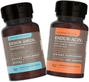 Endurance Products EPC Company NAD+ Niacinamide B3, Endur-Amide 500mg 200 tabletten en ENDUR-ACIN 250mg Niacin - Extended Release for Optimal Absorptie & Low-Flush Vitamine B-3, 200 tabletten