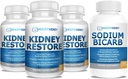 3 Pack Natural Nier Reiniging ter ondersteuning van nierfunctie en detox, 60 capsules + natriumbicarbonaat 650 mg Capsules Vertraagde Release ter ondersteuning van normale nierfunctie en niergezondheidssupplement