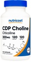 Nutricost CDP Choline (citicoline) 300mg, 120 Capsules végétariennes - Non-OGM, Végétarien Friendly, Sans gluten