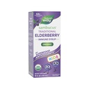 Nature's Way Sambucus Vlierbes Traditionele Immune Stroop voor leeftijden 1+, Traditionele Immune Support*, Antioxidant Support*, Zwarte Vlierbes Extract, USDA Certified Organic, 4 Fl Oz