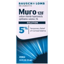 Muro 128 Oplossing, Tijdelijke Verlichting van Corneal Edema, Oogverzorging, Natriumchloride Hypertoniciteit Ophtalmische Oplossing 5%, 0,5 Fl. Oz