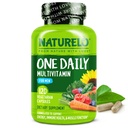 NATURELO Heren Multivitaminen - Een dagelijkse multivitamine voor mannen met vitamines, mineralen en biologische hele voedingsmiddelen, Boost Energy & Health, Non-GMO, 120 Vegetarische Capsules