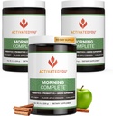 ACTIVATHYOU Ochtend Complete Dagelijkse Wellness Groenen Superfood Drink Mix voor Gut Health w/Prebiotica, Probiotica, Antioxidanten, Groene Superfoods, 10 miljard CFUs (3 Pack, Apple Cinnamon)