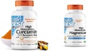 BEST DRB-00107 Curcumine d'absorption élevée de la racine curcuma avec complexe C3 & BioPerine 500mg & haute absorption Magnésium Glycinate Lysinate, 100% Chélaté, Non-OGM, Vegan, Gluten