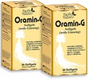 Pacific Nature's Oramin G (30 Softgels) met Koreaanse Ginseng, Aloë Vera, Vitamine B Complex, en Zink voor Energie, Immuniteit, & Nutritional Support - Pack of 2