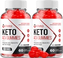(2 Pack) Vista Keto ACV Gummies - Advanced Formula Vista Keto Plus ACV Gummies Apple Cider Vinegar Vista ACV Dietary Supplement Men Women (120 Gummies)