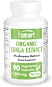 SuperSmart Organic Chaga Extract 1500mg per dag (hoge sterkte) - Wild & Hand Picked Chaga Pounds Supplement 