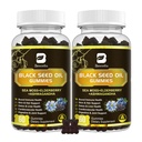 Black Seed Oil & Sea Moss Gummies, 2Pack Irish Sea Moss Gummies with Black Seed Oil, Ashwagandha Extract, Vlierbes, Kurkuma, Vitamine C, Vitamine D3 - Immuun ondersteuning, gewrichten, spijsvertering, haar en huid