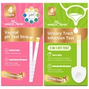 Easy@Home Vaginale pH Test Strips & UTI testkits (8 tellingen): Gistinfectie, BV, UTI tests voor vrouwen, snelle nauwkeurige resultaten, 4 urinetrekinfectie & 4 vrouwelijke pH-gezondheidstests