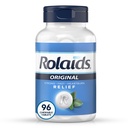 Rolaids Originele sterkte Antacida, 96 Kauwtabletten, Mint smaak, Originele sterkte Hartbranden verlichting