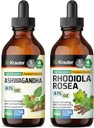 BIO KRAUTER Ashwagandha Tinctuur 4 Fl. Oz. & Rhodiola Rosea Tinctuur 4 Fl. Oz.