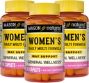 MASON NATURAL Women's Daily Multi Formula with 21 Essential Vitamins and Nutrients, Supports General Wellness and Overall Health, 90 Caplets (Pack of 3)