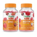 Zinc Lifeable Kids + Biotin Kids, Gommies Bundle - Grande dégustation, supplément de vitamine, sans gluten, sans OGM, gommy à croquer