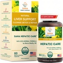 Nettoyer et détoxer le foie actif – Formule à base de plantes de 1800mg avec du chardon de lait biologique, du curcuma et de la racine de dandelion – soutient la réparation du foie gras et la santé quotidienne du foie – par Sana Herbal