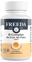Freeda Vitamine B Complex No Folic No PABA - Super B Complex Kosher Vitamine Supplement met Vitamine B1 Vitamine B2 Vitamine B3 Vitamine B5 Vitamine B6 Vitamine B12 - Vit B Complex B voor Vrouwen en Mannen (100 Ct)