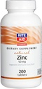 Rite Aid Natural Zink, 50 mg, 200 tabletten - Ondersteunt Immune Functie - Zink Supplementen - Vitamine Supplementen - Natuurlijke Zink Supplement - Essentiële Mineralen voor Antioxidant Gezondheid - Eenvoudig doorslikken