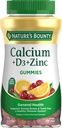 Calcium & vitamine D Gummies by Nature's Bounty, Immune Support & Bone Health, 500mg Calcium & 1000 IE Vitamine D3, Fruit smaak, 70 Tellen