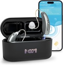 Hoortoestellen (niet-versterkers), Bluetooth oplaadbare hoortoestellen voor ouderen volwassenen, superieure geluidskwaliteit OTC Smart Hearing Aid met geluidsannulering, Bluetooth enabled & App Control, 4 modi