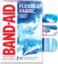 Band-Aid merk Flexibele stof lijm Bandages, Comfortabele flexibele bescherming & Wound Care for Minor Cuts & Scrapes, First Aid Bandage with a Water Color Design, Assorted Sizes, 30 ct