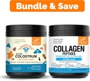 Sandhu's Pure Bovine Colostrum Powder Supplement for Humans & Collagen Peptides Powder| Immune, Hair, Skin, Nail and Joint Health Support| Non-GMO