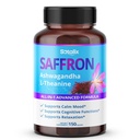 Saffron met Ashwagandha, Ginseng, L-Theanine, Relaxation, Restore - USA Made & Tested (150-day Supply (pack of 1))