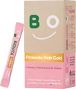 Poudre de probiotiques pour enfants (30 bâtons, 30 jours) - Soutien d'un système immunitaire et digestif sain, goût de lait de fraise pour les enfants 3-12.