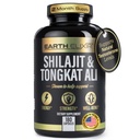 Earth Elixir Shilajit 1000mg & Tongkat Ali 400mg (180 Capsules) Made in USA-Shilajit Supplement (20% Fulvic Acid) Shilajit Pure Himalaya Organic & Tongkat Ali for Men More Potent Than Shilajit Resin
