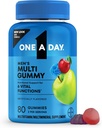 One A Day Heren Multivitaminen Gummies Multivitamine voor mannen met vitamine D, zink, foliumzuur, kauwbare vitamine Gummies, fysieke energie ondersteuning 80 Tel.
