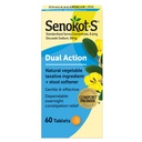 Senokot-S Dual Action 60 tabletten, natuurlijke plantaardige Laxative Ingredient Plus Stool Softener Tablets, zacht betrouwbare nachtelijke verlichting van incidentele constipatie Wit