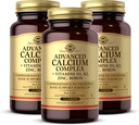 Solgar Advanced Calcium Complex - 120 tabletten, Verpakking van 3 - met zink, boron, vitamine D3 & K2 - Non-GMO, glutenvrij, zuivelvrij - 90 porties totaal
