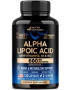 Alpha Lipoïnezuur 600 mg - ALA-supplement Antioxidant voor nerve, energie- en stofwisselingsondersteuning - Extra sterkte met Benfotiamine, B1 & B12 - Lab Tested, Non-GMO & Vegan - 120 capsules, 2 maanden supply