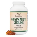 Phosphatidylcholine 1 200mg – 210 Softgels – Version améliorée du tournesol et de la lécithine de soja (suppléments Choline) - Non-OGM et sans gluten pour soutenir la santé du cerveau par Double Wood
