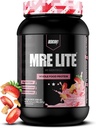 REDCON1 MRE Lite Whole Food Protein Powder, Strawberry Shortcake - Low Carb & Wehey Free Meal Replacement with Animal Protein Blends - Easy to Digest Supplement Made with MCT Oils (30 Servings)