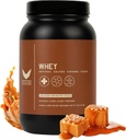 Poudre à haute teneur en protéines de lactosérum, caramel salé naturel, 24g de protéines, 2 lb, ultra-filtré, non-OGM, stévia sucré, enzymes digestives, sans gluten, sans additifs artificiels, fabriqués aux États-Unis