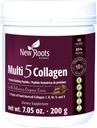 NIEUWE ROOTS HERBAL Multi 5 Coco Collageen Powder Supplement (typen I, II, III, V en X) Gehydrolyseerde collageen - zuivel en glutenvrij - 12g per portie - chocoladesmaak, 7,05 oz