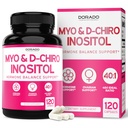Myo-Inositol & D-Chiro Inositol Supplément pour femmes (120 Capsules, 2050mg Par Serving Ideal 40:1 Rapport Myo Inositol) Hormone Balance pour les femmes - Troisième partie testé, Vegan Safe & USA Made - 120 Compte