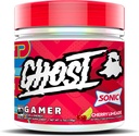 GHOST Gamer: Energie en Focus Ondersteuning Formule - 40 Servings, Sonic Cherry Limeade - Nootropics & Natural Cafeine voor aandacht, nauwkeurigheid en reactietijd - Veganistisch, Glutenvrij