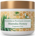 Manuka Honey Eczeam Cream Moisturizing Lotion Fragrance Free For Psoriasis Relief - Itchy, Dry Skin Rash Ointment - Skin Soothing Moisturizer - Body & Face Cream - Kids & Adults 16oz