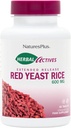 Natures Plus Herbal Actives Red Gist Rice Extended Release 600 mg - 60 tabletten, Verpakking van 2 - Ondersteunt algemeen welzijn - Vegetarisch, Glutenvrij - 120 Totaal porties