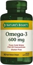 Nature's Bounty Fish Oil 2400 mg dubbele sterkte Odorless 90 Softgels (verpakking van 3)