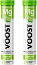 VOOST, Magnésium, Soutient la santé osseuse et musculaire, Comprimé de boisson vitaminique effervescente, Pas de sucre + mélange de supplément de vitamine à faible teneur en calories, Saveur de citron Lime, 40 Compte