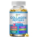 Collagène Peptides Softgels, Multi Collagène Peptide avec/ Glucosamine Chondroïtine MSM Biotine, Complexe de Collagène Peptides Hydrolysé pour femmes soutient les articulations de ongles de cheveux de peau Bones Gut Health, non-OGM