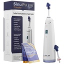 SinuPulse Traveler avec 30 paquets Sinuair - Sans fil Pulsating Nasal Irrigation Sinus Rinse System, Space Saving Cleaner & Relief Machine pour voyager, plus efficace que Neti Pot ou bouteille de pulvérisation de nez