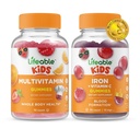 Levensvatbare Multivitamine Kids + Iron & Vitamin C Kids, Gummies Bundle - Grote Proeverij, Vitamine Supplement, Glutenvrij, GGO-vrij, Kauwgom