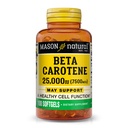 Mason Vitamine naturelle A bêta carotène 25 000 UI, soutient la vision, la fonction cellulaire et la santé immunitaire, 100 Softgels, pack de 3