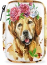 Cute Dog Golden Retriever Pill Case Weekly Medicine Organizer with Travel Bag Sept-Day Pill Box Supplément vitamine Boîte Piles à huile de poisson